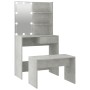 Toilettenmöbel-Set mit LED-Beleuchtung, Sperrholz in Grau-Betonoptik. von vidaXL, Schlafzimmerkommoden - Ref: Foro24-3114110,...