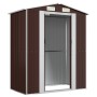 Verzinkter Stahl Gartenhaus dunkelbraun 192x108x223 cm von vidaXL, Schuppen - Ref: Foro24-319273, Preis: 214,36 €, Rabatt: %