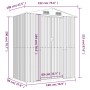 Verzinkter Stahl Gartenhaus dunkelbraun 192x108x223 cm von vidaXL, Schuppen - Ref: Foro24-319273, Preis: 214,36 €, Rabatt: %
