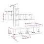 TV-Möbelset 7-teilig aus geräuchertem Eichensperrholz von vidaXL, TV-Möbel - Ref: Foro24-3114515, Preis: 164,83 €, Rabatt: %