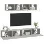 TV-Möbel-Set 4 Stück Sperrholz grau Beton von vidaXL, TV-Möbel - Ref: Foro24-3114537, Preis: 170,20 €, Rabatt: %