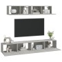 TV-Möbel-Set 4 Stück Sperrholz grau Beton von vidaXL, TV-Möbel - Ref: Foro24-3114537, Preis: 174,28 €, Rabatt: %