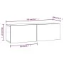 TV-Möbel-Set 4 Stück Sperrholz grau Beton von vidaXL, TV-Möbel - Ref: Foro24-3114537, Preis: 170,20 €, Rabatt: %