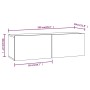 TV-Möbel-Set 4 Stück Sperrholz grau Beton von vidaXL, TV-Möbel - Ref: Foro24-3114537, Preis: 174,28 €, Rabatt: %