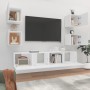 Set de muebles para TV 6 piezas madera contrachapada blanco de vidaXL, Muebles TV - Ref: Foro24-3114254, Precio: 195,34 €, De...