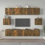 TV-Möbelset 6-teilig aus geräuchertem Eichensperrholz von vidaXL, TV-Möbel - Ref: Foro24-3114363, Preis: 149,65 €, Rabatt: %