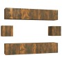 Set de muebles de TV 6 pzas madera contrachapada roble ahumado de vidaXL, Muebles TV - Ref: Foro24-3114363, Precio: 161,54 €,...