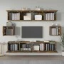 TV-Möbelset 6-teilig aus geräuchertem Eichensperrholz von vidaXL, TV-Möbel - Ref: Foro24-3114363, Preis: 149,65 €, Rabatt: %