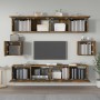 TV-Möbelset 6-teilig aus geräuchertem Eichensperrholz von vidaXL, TV-Möbel - Ref: Foro24-3114363, Preis: 159,53 €, Rabatt: %