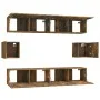 TV-Möbelset 6-teilig aus geräuchertem Eichensperrholz von vidaXL, TV-Möbel - Ref: Foro24-3114363, Preis: 149,65 €, Rabatt: %