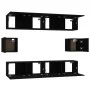 6-teiliges TV-Möbelset aus schwarzem Sperrholz von vidaXL, TV-Möbel - Ref: Foro24-3114359, Preis: 217,96 €, Rabatt: %