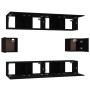 6-teiliges TV-Möbelset aus schwarzem Sperrholz von vidaXL, TV-Möbel - Ref: Foro24-3114359, Preis: 232,68 €, Rabatt: %
