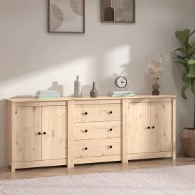 Sideboard aus massivem Kiefernholz, 210 x 35 x 80 cm von vidaXL, Sideboards - Ref: Foro24-3114069, Preis: 326,43 €, Rabatt: %