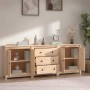 Solid pine wood sideboard 210x35x80 cm by vidaXL, Sideboards - Ref: Foro24-3114069, Price: 308,89 €, Discount: %