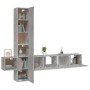 TV-Möbelset 5-teilig betongraues Sperrholz von vidaXL, TV-Möbel - Ref: Foro24-3114249, Preis: 201,19 €, Rabatt: %
