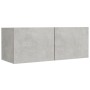 TV-Möbelset 5-teilig betongraues Sperrholz von vidaXL, TV-Möbel - Ref: Foro24-3114249, Preis: 201,19 €, Rabatt: %
