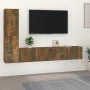 TV-Möbel-Set 4 Stück Räuchereiche Sperrholz von vidaXL, TV-Möbel - Ref: Foro24-3114315, Preis: 111,68 €, Rabatt: %