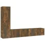 TV-Möbel-Set 4 Stück Räuchereiche Sperrholz von vidaXL, TV-Möbel - Ref: Foro24-3114315, Preis: 111,68 €, Rabatt: %