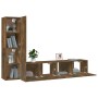 Set de muebles de TV 4 pzas madera contrachapada roble ahumado de vidaXL, Muebles TV - Ref: Foro24-3114315, Precio: 116,98 €,...