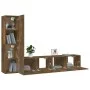 TV-Möbel-Set 4 Stück Räuchereiche Sperrholz von vidaXL, TV-Möbel - Ref: Foro24-3114315, Preis: 111,68 €, Rabatt: %