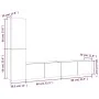 TV-Möbel-Set 4 Stück Räuchereiche Sperrholz von vidaXL, TV-Möbel - Ref: Foro24-3114315, Preis: 111,68 €, Rabatt: %