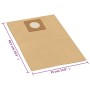 Paper bags for wet and dry vacuum cleaner 10 pcs brown by vidaXL, Vacuum Cleaner Accessories - Ref: Foro24-152917, Price: 24,...