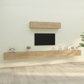 TV-Möbelset 6-teilig Sonoma-Eiche-Sperrholz von vidaXL, TV-Möbel - Ref: Foro24-3114608, Preis: 275,25 €, Rabatt: %