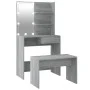 Sonoma Gray Plywood LED Vanity Set by vidaXL, Bedroom Dressers - Ref: Foro24-3114113, Price: 108,68 €, Discount: %