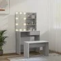Sonoma Gray Plywood LED Vanity Set by vidaXL, Bedroom Dressers - Ref: Foro24-3114113, Price: 108,68 €, Discount: %