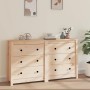 Solid pine wood sideboard 140x35x80 cm by vidaXL, Sideboards - Ref: Foro24-3114079, Price: 227,94 €, Discount: %