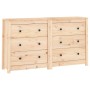 Solid pine wood sideboard 140x35x80 cm by vidaXL, Sideboards - Ref: Foro24-3114079, Price: 227,94 €, Discount: %