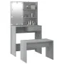 Sonoma Gray Plywood LED Vanity Set by vidaXL, Bedroom Dressers - Ref: Foro24-3114113, Price: 108,68 €, Discount: %