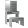 Sonoma Gray Plywood LED Vanity Set by vidaXL, Bedroom Dressers - Ref: Foro24-3114113, Price: 108,68 €, Discount: %