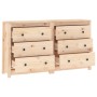 Solid pine wood sideboard 140x35x80 cm by vidaXL, Sideboards - Ref: Foro24-3114079, Price: 227,94 €, Discount: %