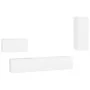 TV-Möbel-Set 4 Stück Sperrholz weiß von vidaXL, TV-Möbel - Ref: Foro24-3114334, Preis: 171,94 €, Rabatt: %