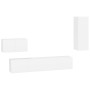 TV-Möbel-Set 4 Stück Sperrholz weiß von vidaXL, TV-Möbel - Ref: Foro24-3114334, Preis: 176,20 €, Rabatt: %