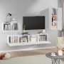 Set de muebles para TV 4 piezas madera contrachapada blanco de vidaXL, Muebles TV - Ref: Foro24-3114334, Precio: 179,47 €, De...