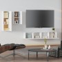 4-teiliges TV-Möbelset aus weißem Sperrholz von vidaXL, TV-Möbel - Ref: Foro24-3114622, Preis: 184,25 €, Rabatt: %