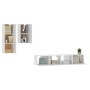 4-teiliges TV-Möbelset aus weißem Sperrholz von vidaXL, TV-Möbel - Ref: Foro24-3114622, Preis: 184,25 €, Rabatt: %