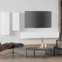4-teiliges TV-Möbelset aus weißem Sperrholz von vidaXL, TV-Möbel - Ref: Foro24-3114630, Preis: 221,21 €, Rabatt: %