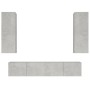 TV-Möbelset 4-teilig betongraues Sperrholz von vidaXL, TV-Möbel - Ref: Foro24-3114201, Preis: 186,06 €, Rabatt: %