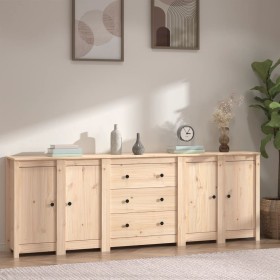 Solid pine wood sideboard 230x35x80 cm by vidaXL, Sideboards - Ref: Foro24-3114074, Price: 342,04 €, Discount: %
