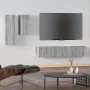 TV-Möbelset 4-teilig Sonoma graues Sperrholz von vidaXL, TV-Möbel - Ref: Foro24-3114628, Preis: 131,82 €, Rabatt: %