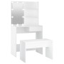 Juego de tocador con LED madera contrachapada blanco de vidaXL, Tocadores para dormitorios - Ref: Foro24-3114107, Precio: 123...