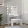 White plywood LED vanity set by vidaXL, Bedroom Dressers - Ref: Foro24-3114107, Price: 119,50 €, Discount: %