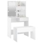Juego de tocador con LED madera contrachapada blanco de vidaXL, Tocadores para dormitorios - Ref: Foro24-3114107, Precio: 123...