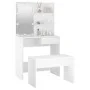 White plywood LED vanity set by vidaXL, Bedroom Dressers - Ref: Foro24-3114107, Price: 119,50 €, Discount: %