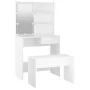 White plywood LED vanity set by vidaXL, Bedroom Dressers - Ref: Foro24-3114107, Price: 119,50 €, Discount: %