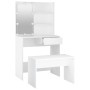 Juego de tocador con LED madera contrachapada blanco de vidaXL, Tocadores para dormitorios - Ref: Foro24-3114107, Precio: 123...