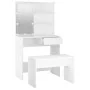 Juego de tocador con LED madera contrachapada blanco de vidaXL, Tocadores para dormitorios - Ref: Foro24-3114107, Precio: 117...